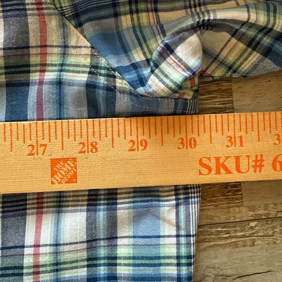 Izod Saltwater Relaxed Classics Dockside Chambray Plaid Shirt Size 3XLT Cotton - Picture 7 of 8